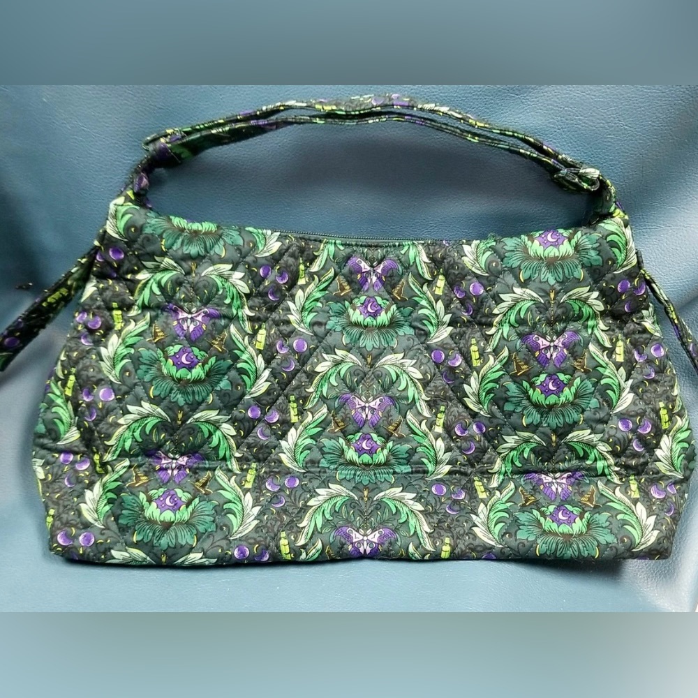 Vera Bradley x Wicked Wickedly Beautiful green should bag purse Marcelle style